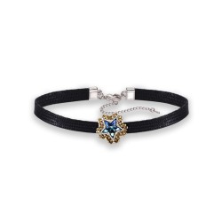 Rhinestone Five Star Woven Choker