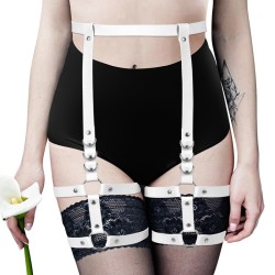 SM515 Faux Leather O Ring Waist Belt Leg