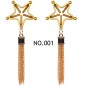 Golden Five Star Screwed Tassel Nipple Clamp