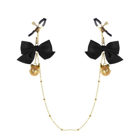 Ring Bell Bow Nipple Chain Clamp