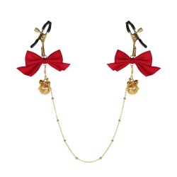 Ring Bell Bow Nipple Chain Clamp