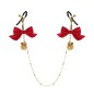 Ring Bell Bow Nipple Chain Clamp