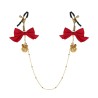 Ring Bell Bow Nipple Chain Clamp
