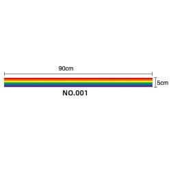 D708 LGBT Rainbow Ribbon 90*5cm-10pcs