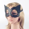 SM60 Buckled Leather Owl Mask With Open Eyes