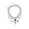 Cross Tassel Layered Choker Necklace