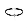 Black PU Choker With Silver Star