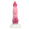 White Base Peach Silica Gel Dildo - 11
