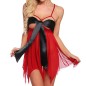 Elegant Strappy Front Bowknot Transparent Mesh Dress