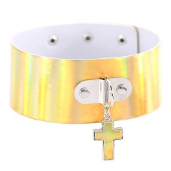Laser Cross Pendant Wide Version Collar