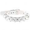 Multiple Rings Double Leather Collar
