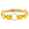 Flower PU Leather O-Ring Collar