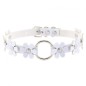 Flower PU Leather O-Ring Collar