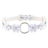Flower PU Leather O-Ring Collar