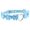 Flower PU Leather Heart Collar