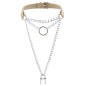 Chain Lock Pendant Ring Collar