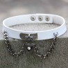 Heart Lock Leather Collar Neck Strap