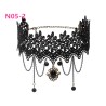 N305 Chain Tassel Gothic Lace Collar