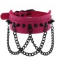 Spikes Collar With Black Chain