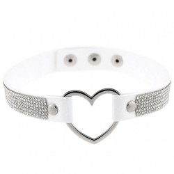 Metal Heart Collar With Diamond