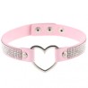 Metal Heart Collar With Diamond