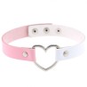 Double Color Metal Heart Collar