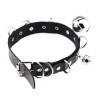 D Ring Punk Collar With Bell