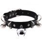 D Ring Punk Collar With Bell