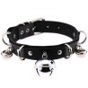 D Ring Punk Collar With Bell