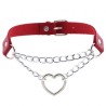 Metal Heart Collar With Chain