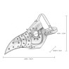 Steampunk Cutout Rivets Long Beak Mask