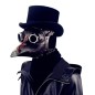 Plague Bird Doctor Mask Brown PU Leather Bird Beak Masks