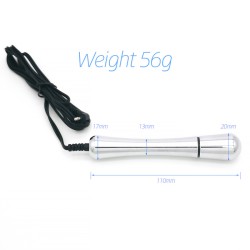 Bipolar Metal Electric Shock Butt Plug- W