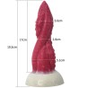 White Base Hellfire Silica Gel Butt Plug- 01
