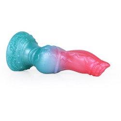 Alien Beast Cyan Rainbow 7.9" Dildo - K