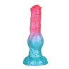 Alien Beast Cyan Rainbow 8.5" Dildo - F