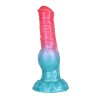 Alien Beast Cyan Rainbow 8.5" Dildo - F