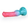 Alien Beast Cyan Rainbow 8.5" Dildo - F