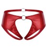 Special Designed Crotchless Patent Lesther Panty For Women