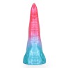 Alien Beast Cyan Rainbow 8.2" Dildo - D