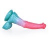 Alien Beast Cyan Rainbow 9.7" Dildo - C