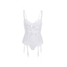Light Strappy Lace Spliced With Mesh Body Shaper Corset