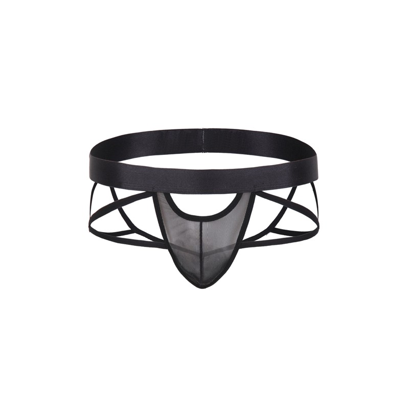 Black Men's Mesh Faux Panties Underwear