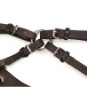 Steam Punk Strap On Harness With Cuffs