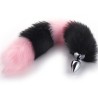 Colorful Fox Tail Steel Butt Plug