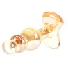 Three Ball Glass Anal Plug