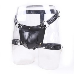 Real Leather Male Chastity Panty