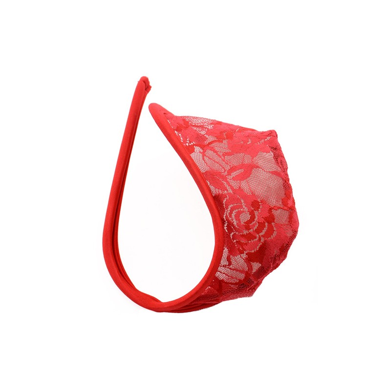 Hot Selling Floral Lace Traceless Men C-string