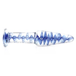 Blue Grain Glass Anal Plug