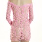 Fashion Strapless Long-sleeved Fish-net Dress